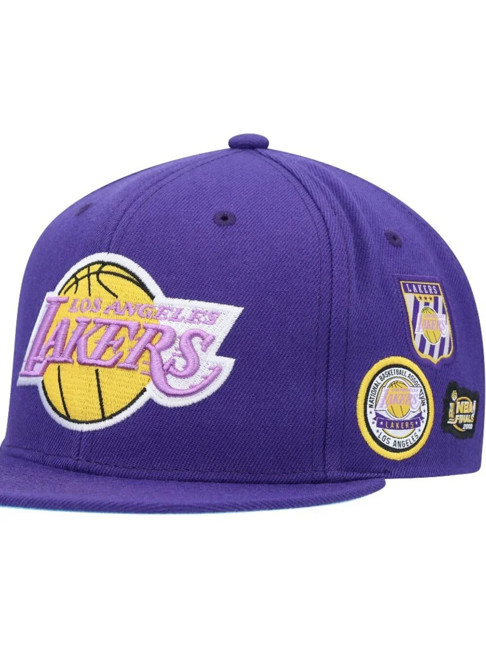 Men's Mitchell & Ness Purple Los Angeles Lakers Hardwood Classics Under Finals
